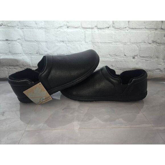 Foamtreads Trail Mens Size 10 Black Slip On Memory Foam Leather Loafer Slipper main image 7